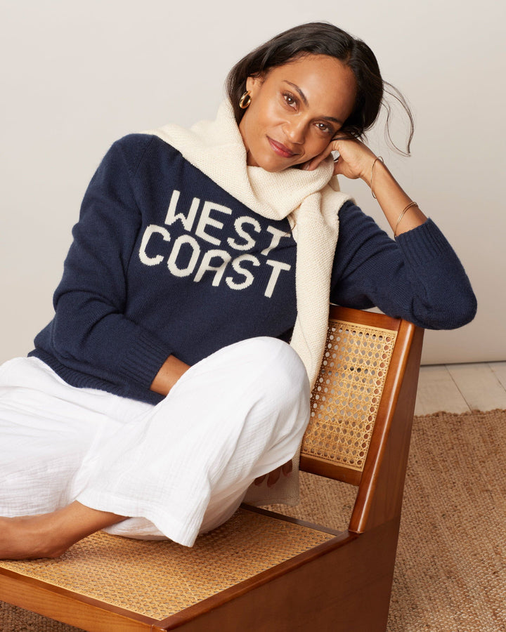 Coastal Cashmere Blend Crewneck Sweater