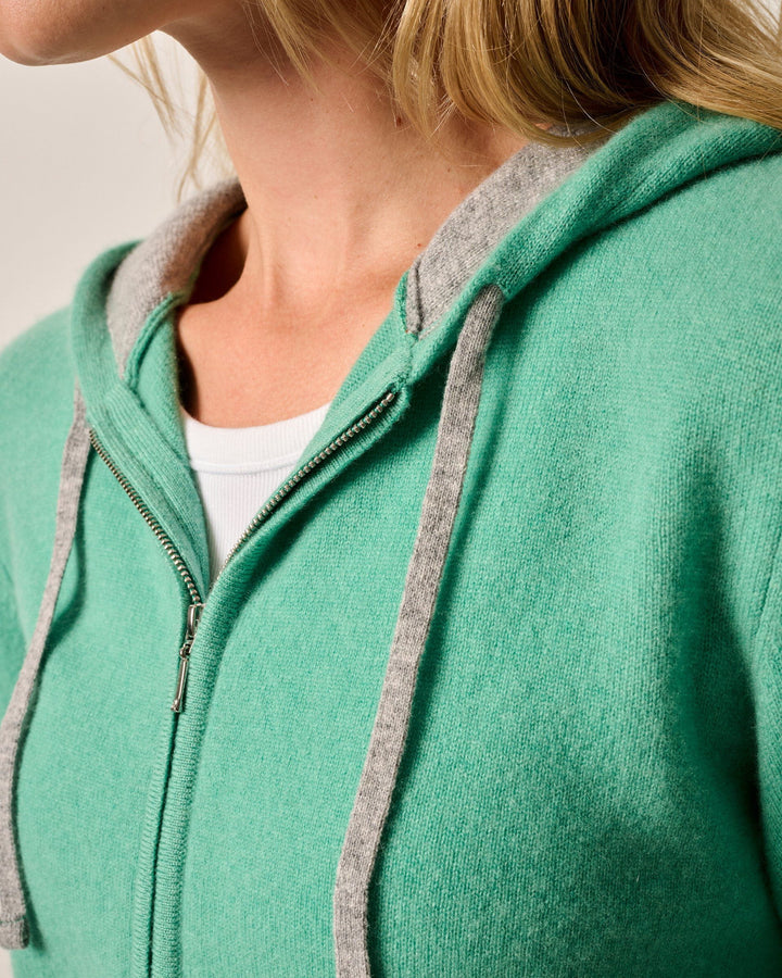 Amanda Cashmere Full Zip Hooded Sweater