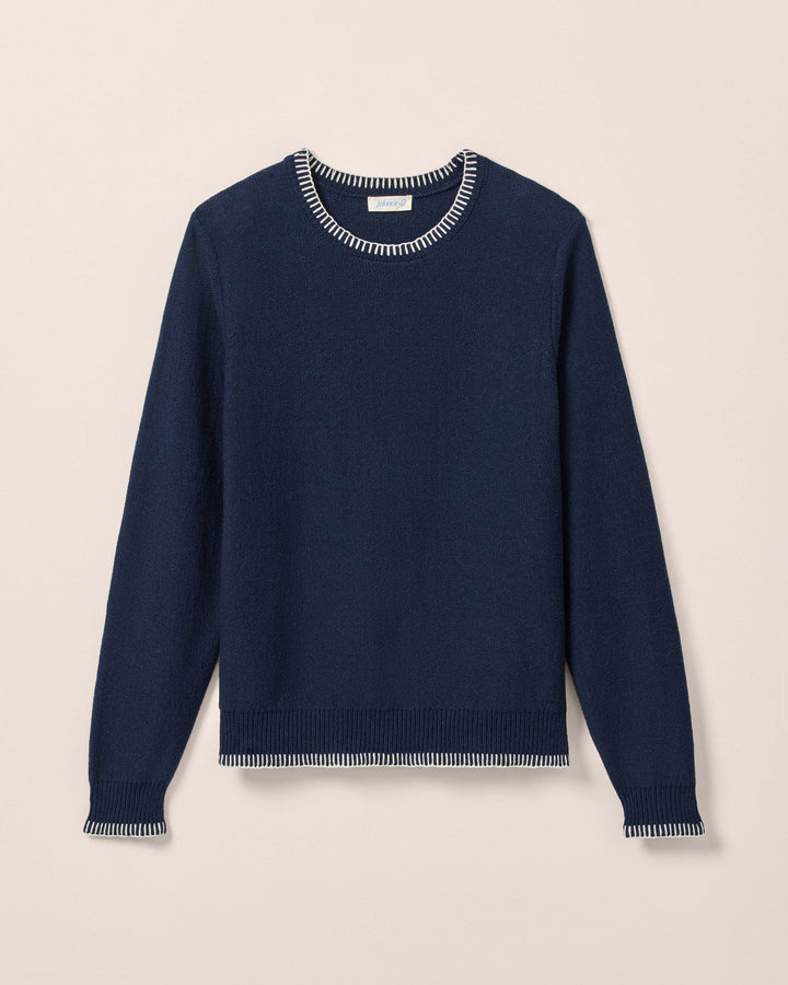 Blanche Cotton Blend Crewneck Sweater
