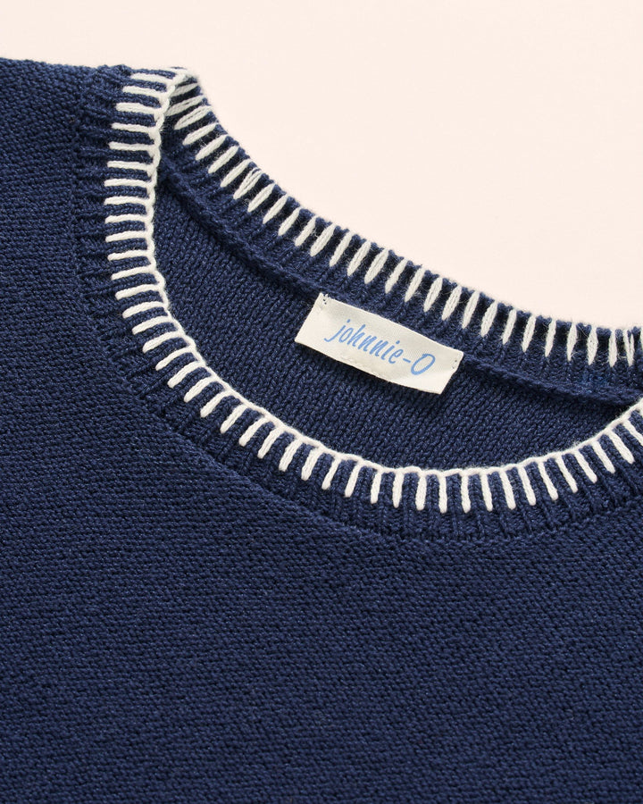 Blanche Cotton Blend Crewneck Sweater