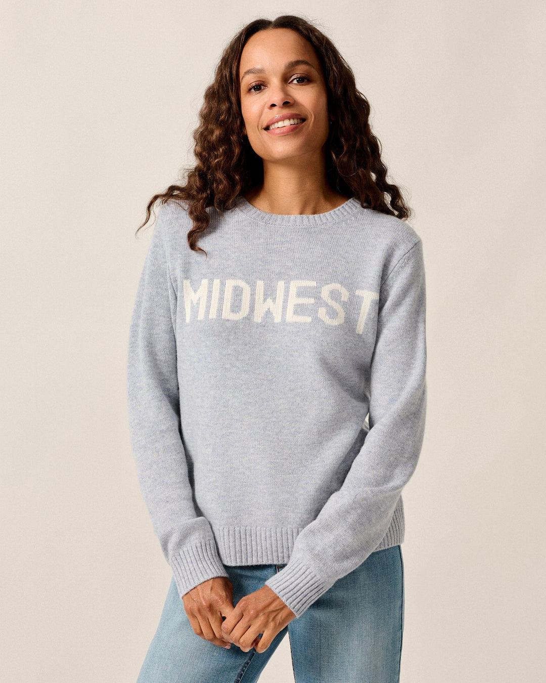 Coastal Cashmere Blend Crewneck Sweater