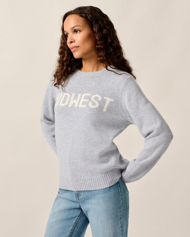 Coastal Cashmere Blend Crewneck Sweater