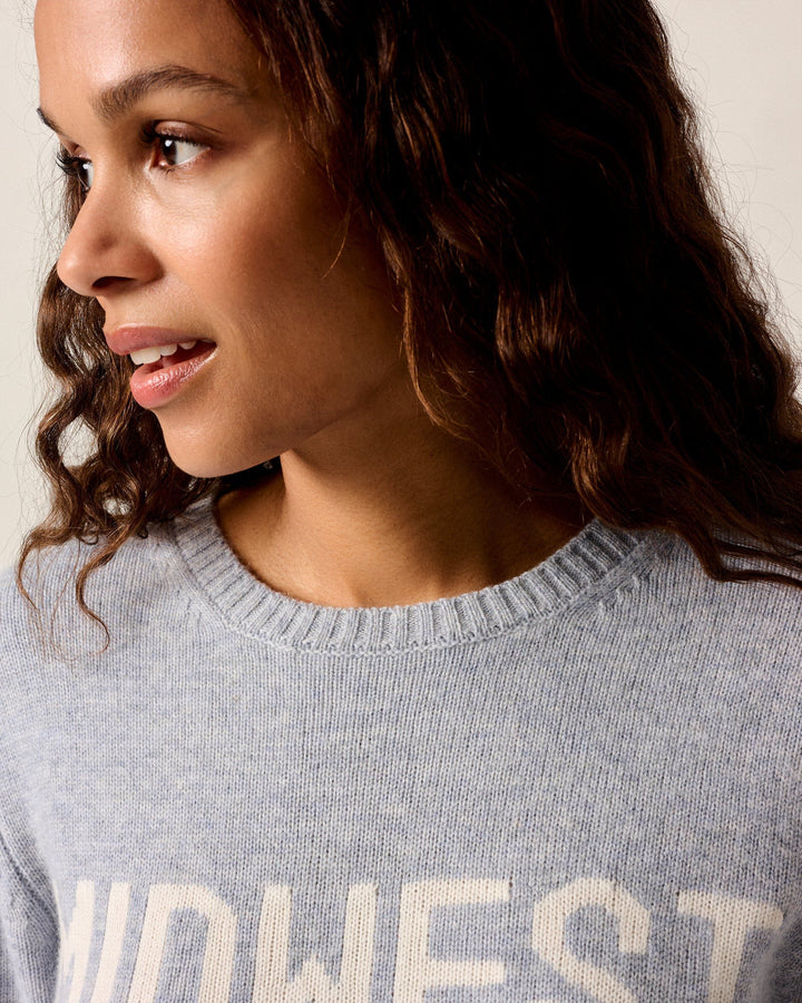 Coastal Cashmere Blend Crewneck Sweater