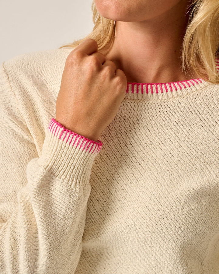 Blanche Cotton Blend Crewneck Sweater