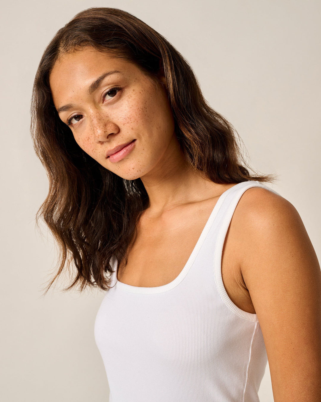 Monica Cotton Blend Tank Top
