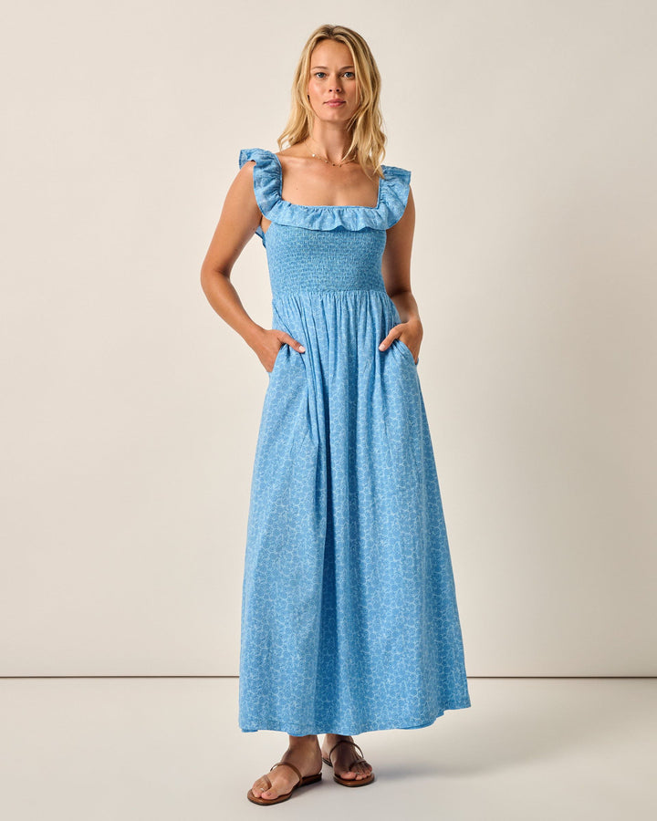 Mira Smocked Midi Dress