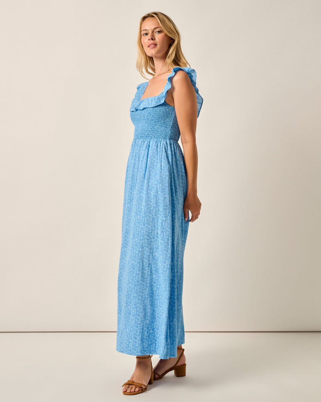 Mira Smocked Midi Dress
