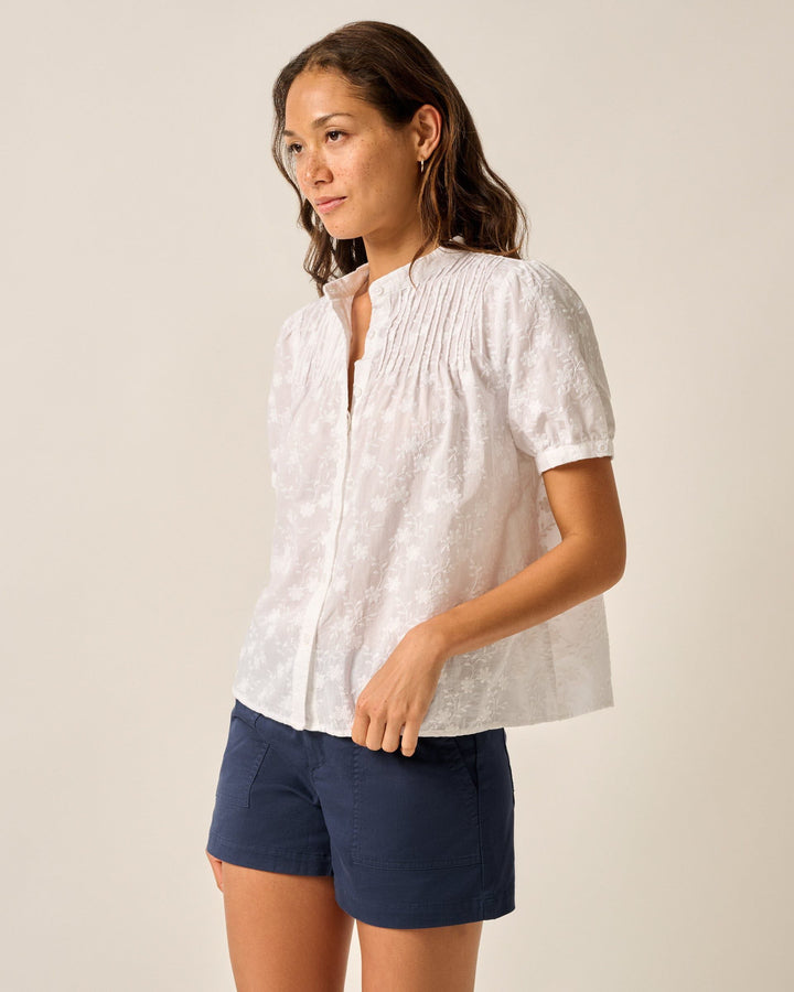 Rosie Pintuck Cotton Blouse