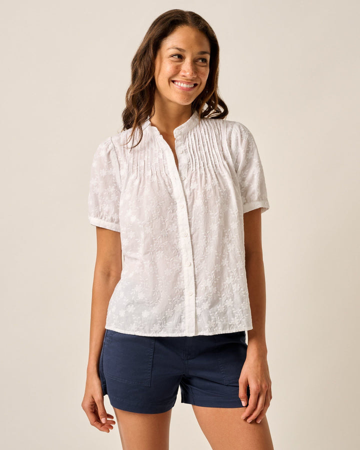 Rosie Pintuck Cotton Blouse