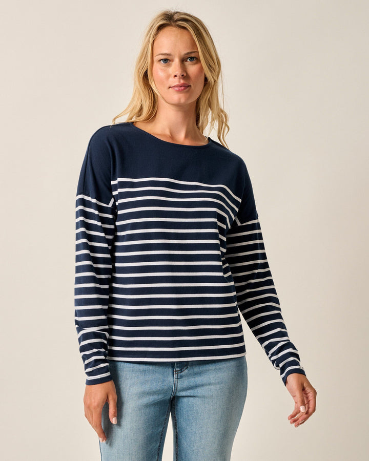 Suki Striped Boatneck T-Shirt