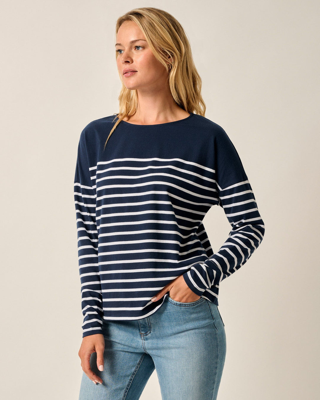 Suki Striped Boatneck T-Shirt