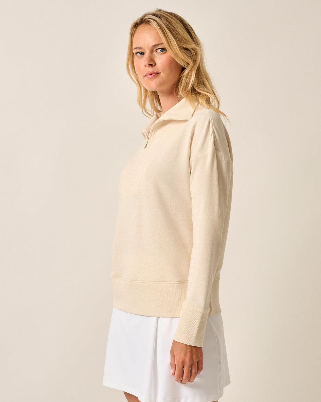 Taylor Drop Shoulder Cotton 1/4 Zip