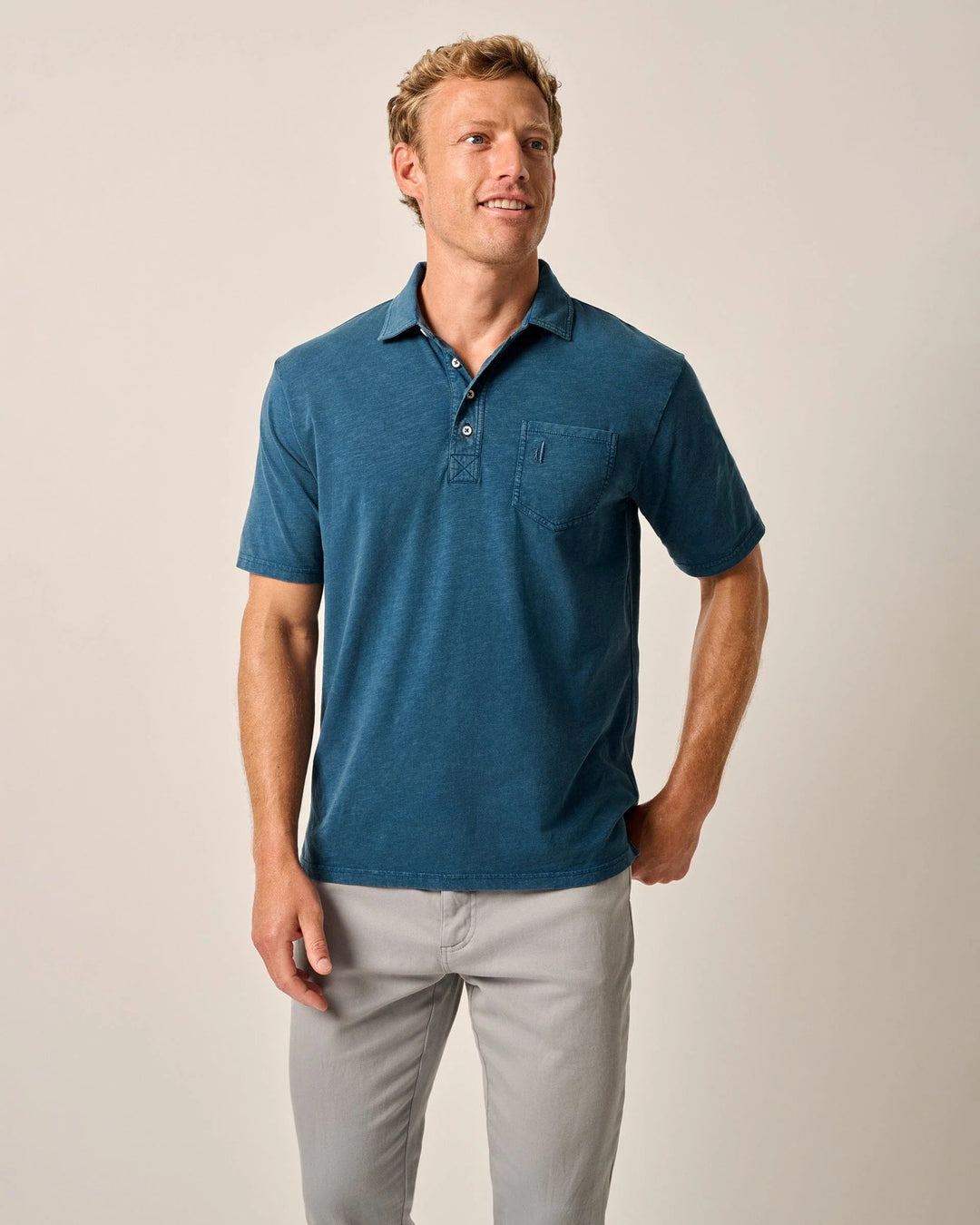 Original 4-Button Polo - Coastal Wash