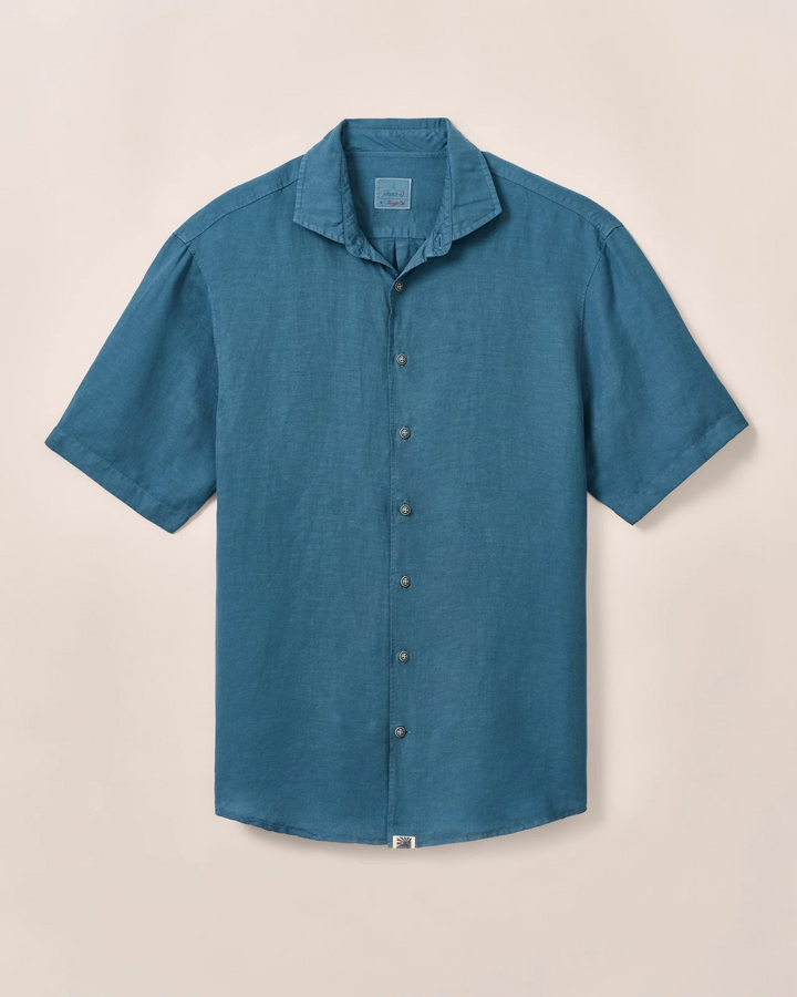 Short Sleeve Hangin' Out Linen Button Down Shirt - Gianni