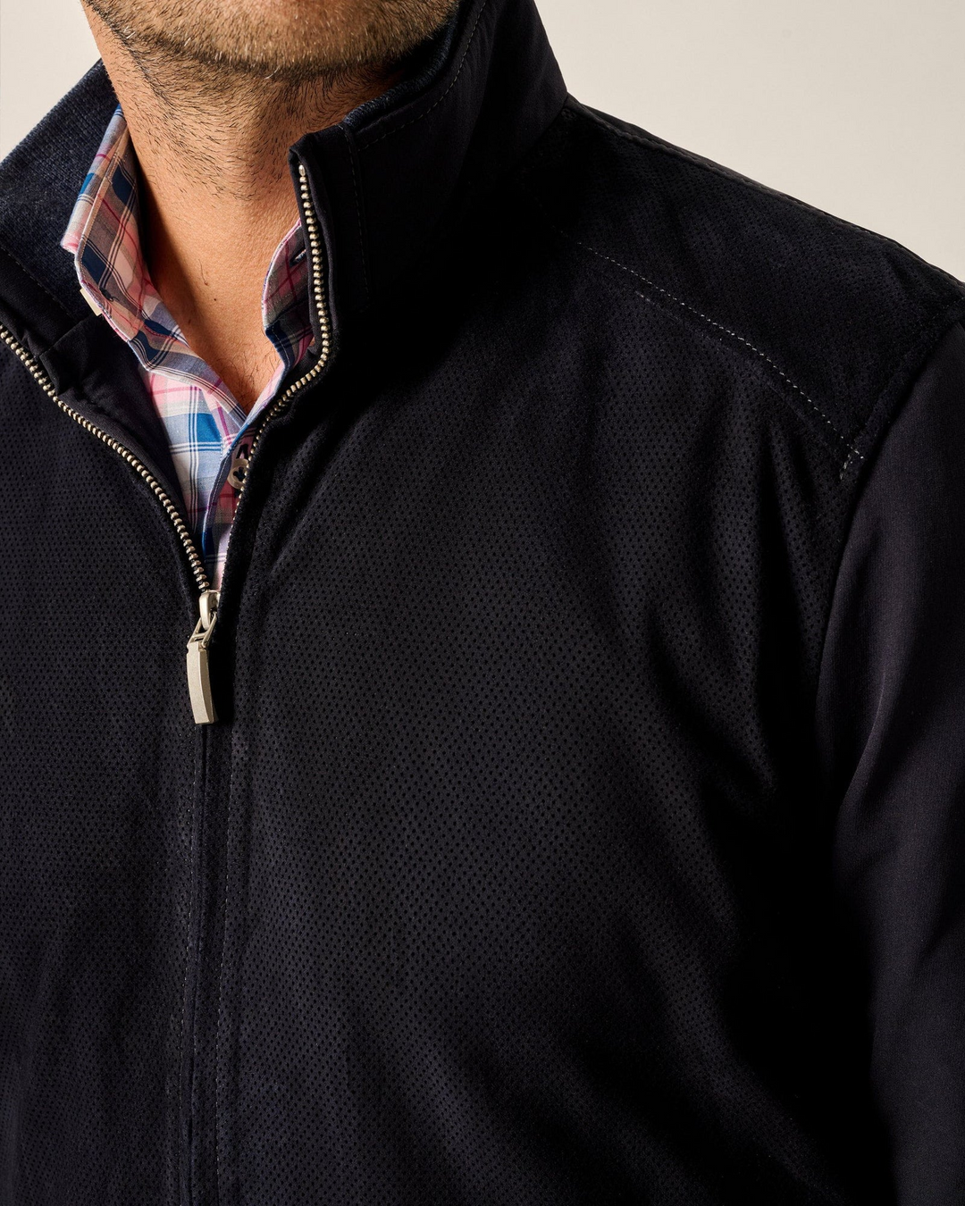 Agnelli Suede Mixed Media Jacket