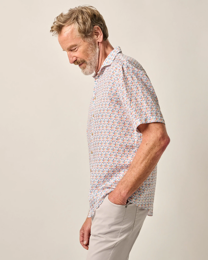 Short Sleeve Hangin' Out Linen Button Down Shirt - 5 O' Clock Somewhere