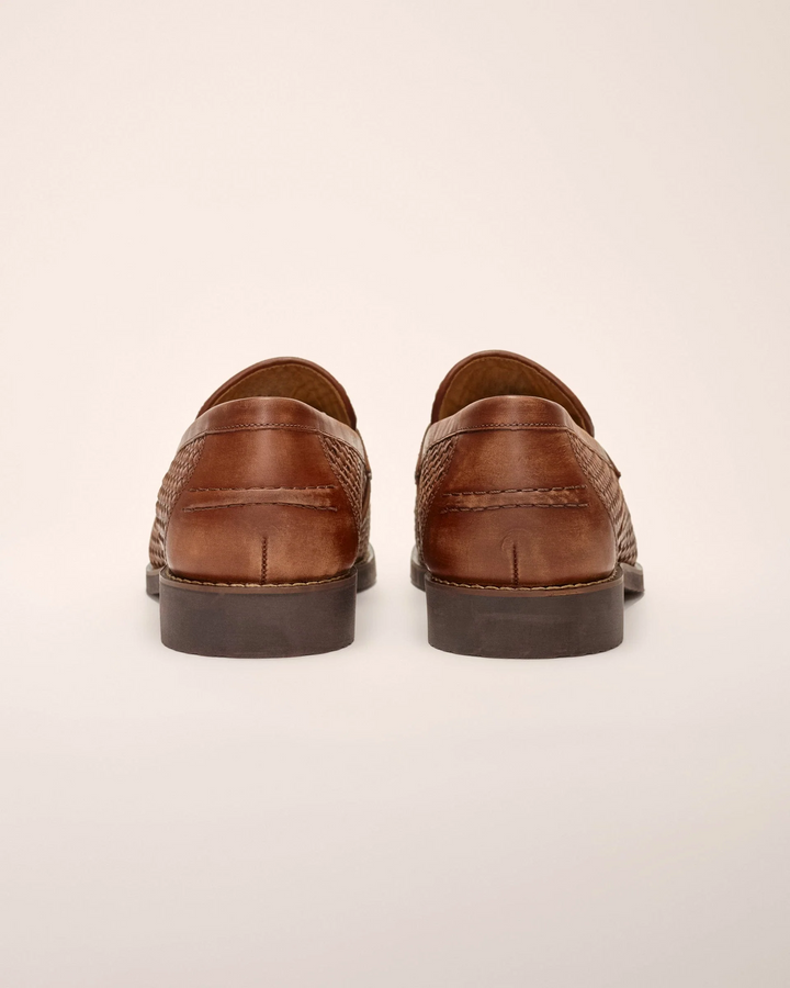 J-Flex Coronado Woven Leather Penny Loafer