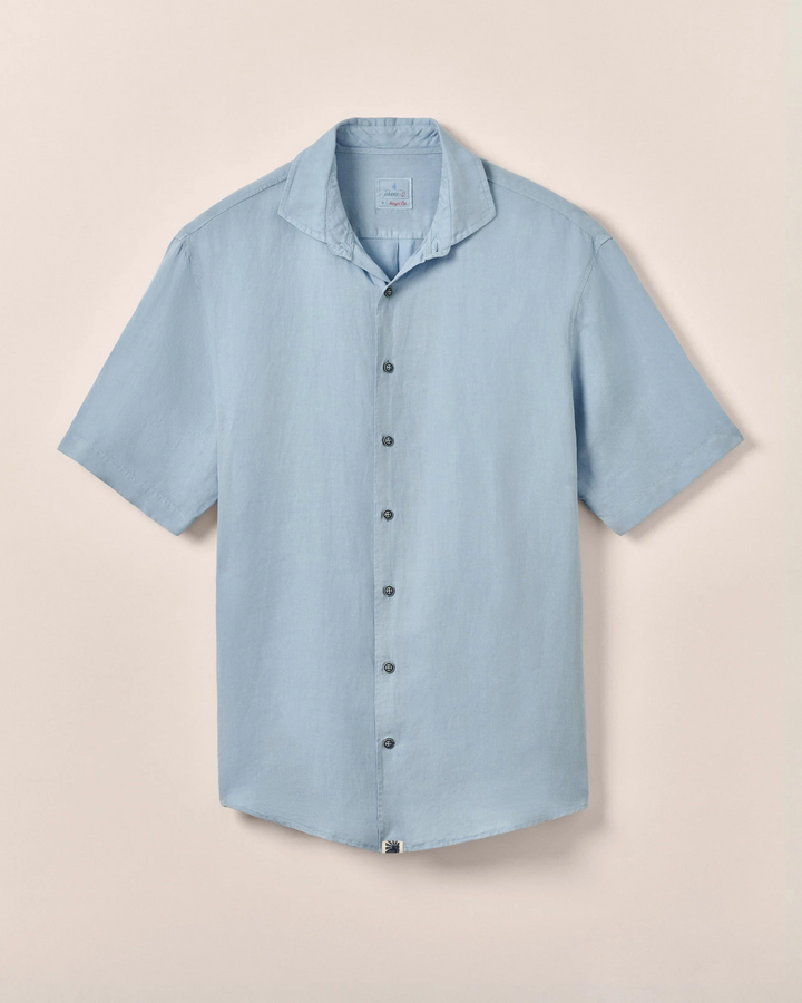 Short Sleeve Hangin' Out Linen Button Down Shirt - Gianni