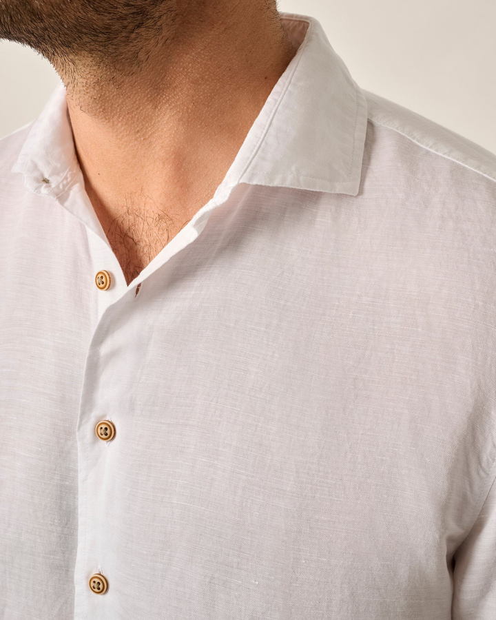 Short Sleeve Hangin' Out Linen Button Down Shirt - Gianni
