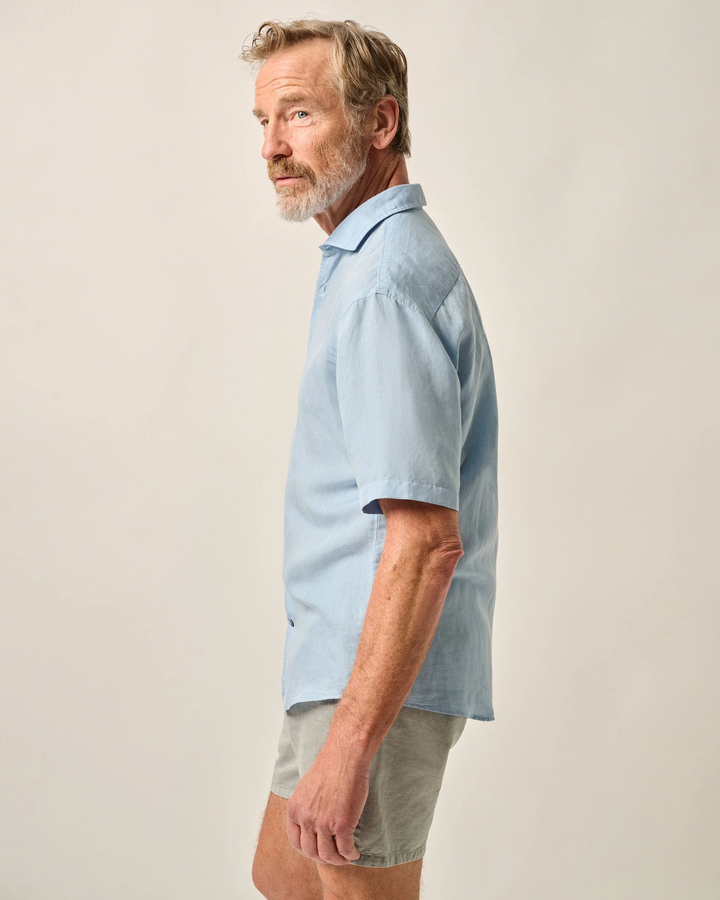 Short Sleeve Hangin' Out Linen Button Down Shirt - Gianni
