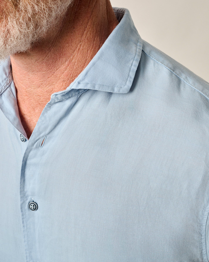Short Sleeve Hangin' Out Linen Button Down Shirt - Gianni