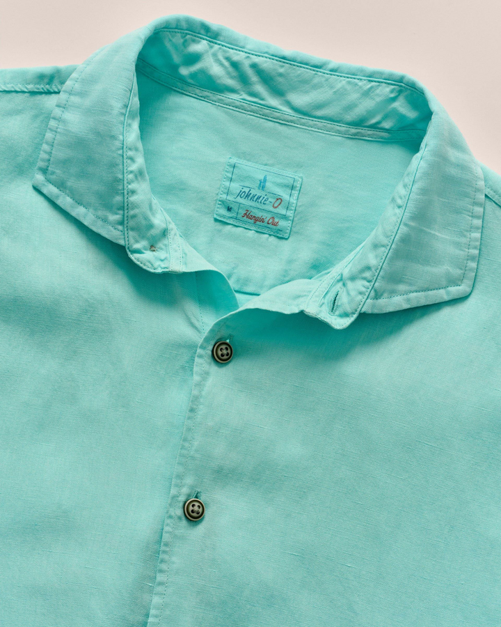 Short Sleeve Hangin' Out Linen Button Down Shirt - Gianni