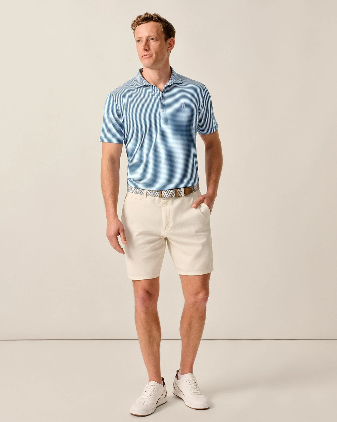 Performance Mesh Polo - Dru Stripe