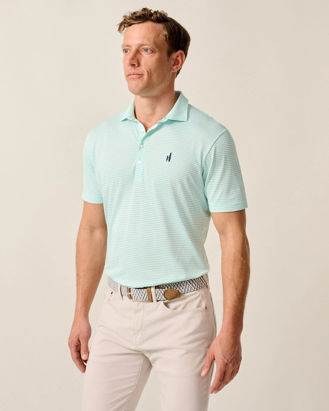 Performance Mesh Polo - Dru Stripe