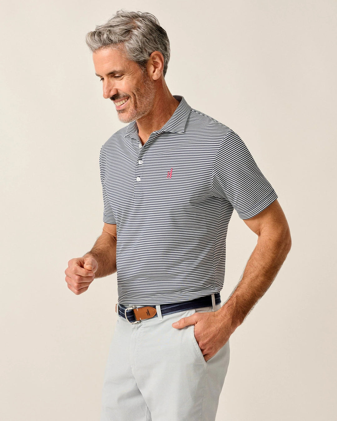 Performance Mesh Polo - Dru Stripe
