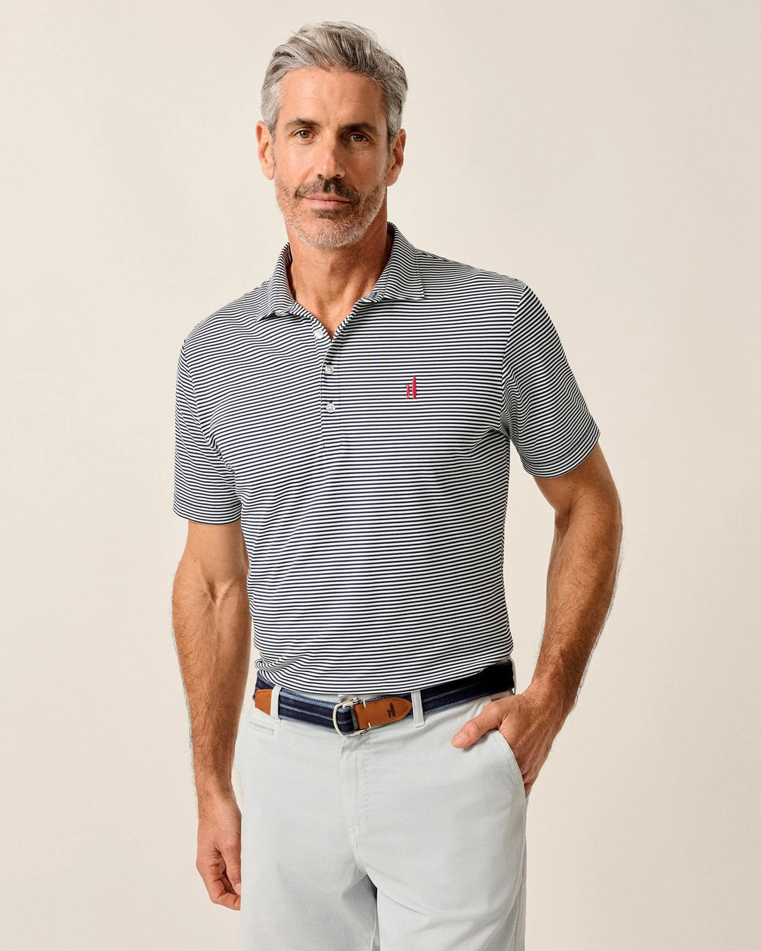 Performance Mesh Polo - Dru Stripe